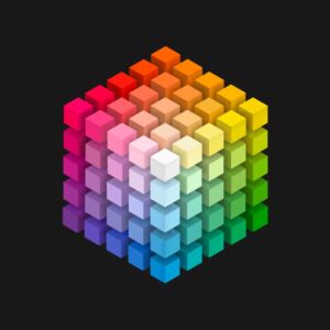 Disassembled Color Cube Print